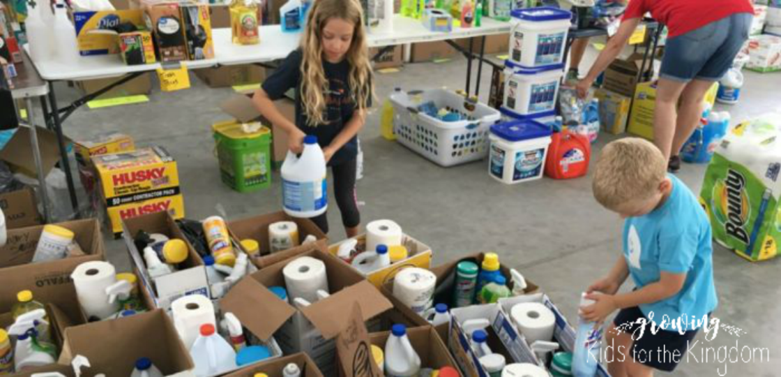 Children Serving during Hurricane- Growing Kids for the Kingdom